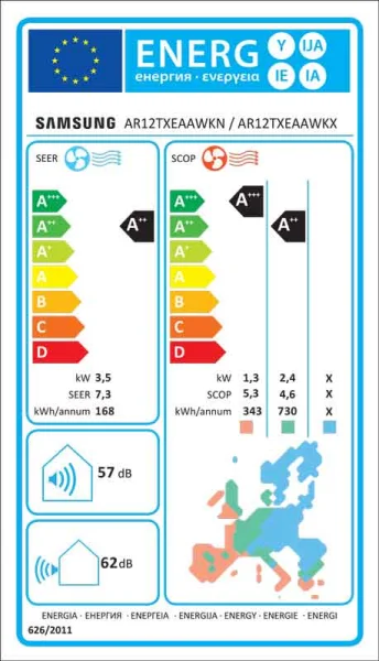 Samsung Avant Wind-Free AR12TXEAAWKNEU/X Wandklimageräte Set - 3,50 kW