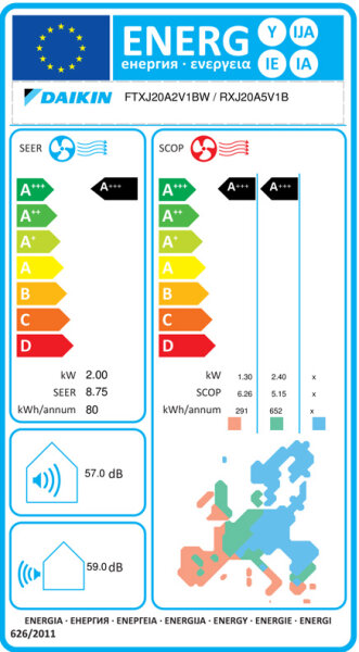 Daikin Emura 3 FTXJ20AW Wandklimageräte Set - 2,00 kW