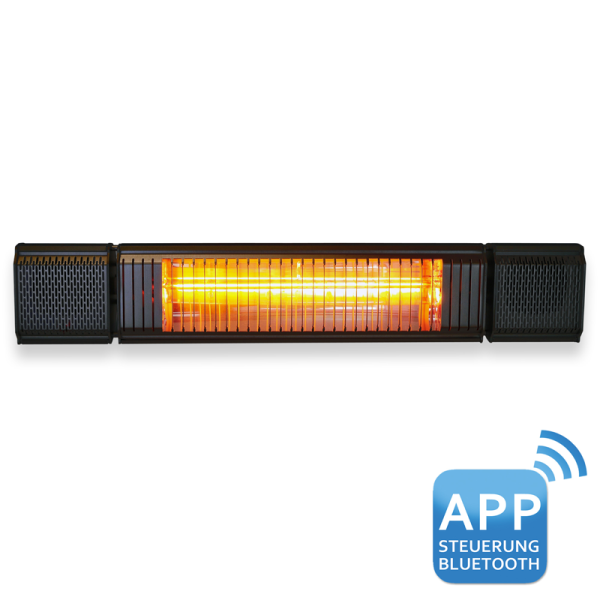 Appino Beatzz Schwarz Infrarotstrahler - 2000 Watt